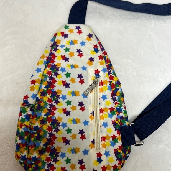 Blue and Yellow Mosaic Backpack with Adjustable Strap - Picture 3 of 10